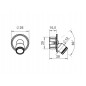 EIL Spot LED MAYA ngr, 1.2W,12VDC, alb rece, orientabil
